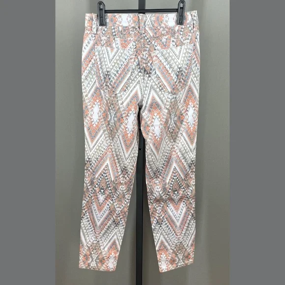 NEW Boston Proper Jeans Womens 4 brown orange aztec western preppy cowgirl - Picture 9 of 11